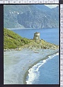 M4666 PANORAMA DE LA CORSE LA PLAGE ET LA TOUR D ALBO AVEC PLAQUETTE VIAGGIATA